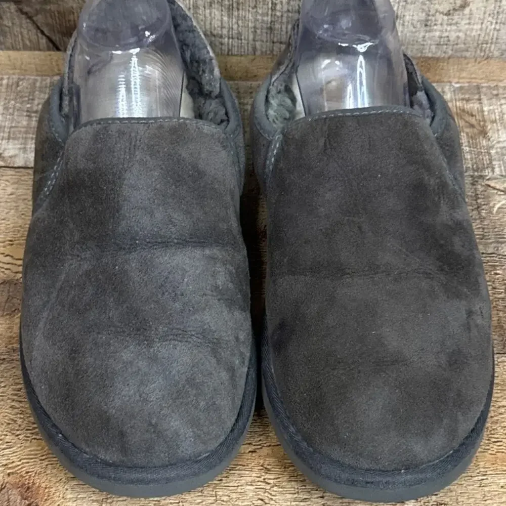 UGG Kenton Suede Slip On Slippers Shoes Gray Size 11